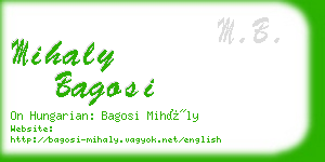 mihaly bagosi business card